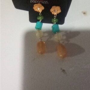 Paparazzi Floral Multicolor Dangle Earrings